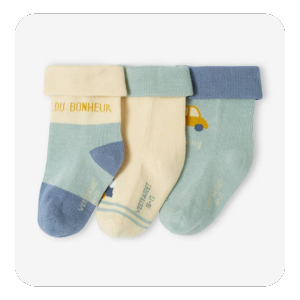 3er-Pack Jungen Baby Socken OEKO-TEX® - salbeigrün